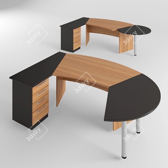 Laminated Luna Tables: Versatile & Stylish 3D model image 3