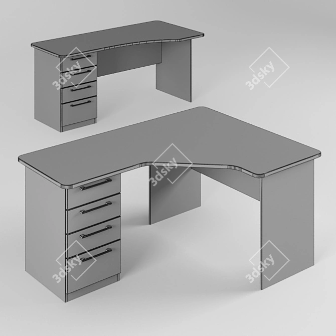 Laminate-Base Pastele Tables 3D model image 3