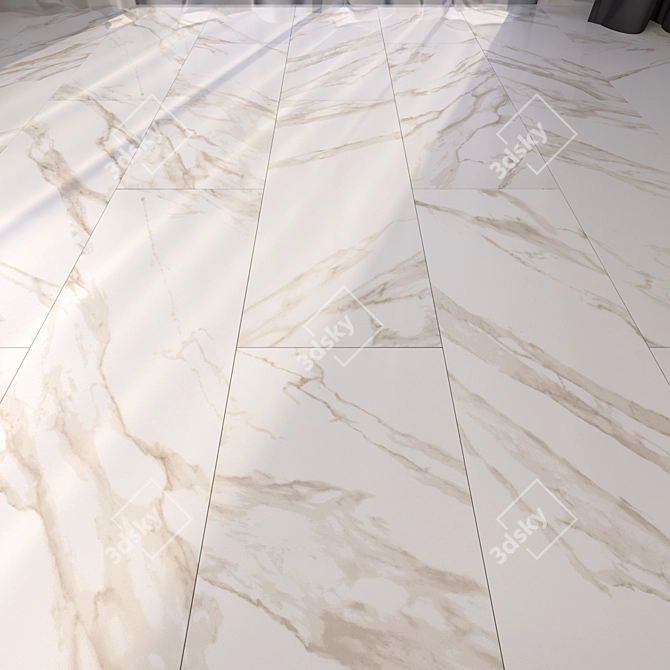 Luxury Marble Floor Tiles 3D model image 1