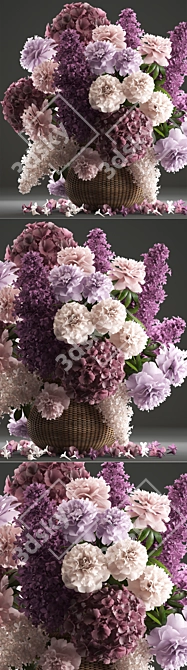 Spring Blossom Bouquet 3D model image 2