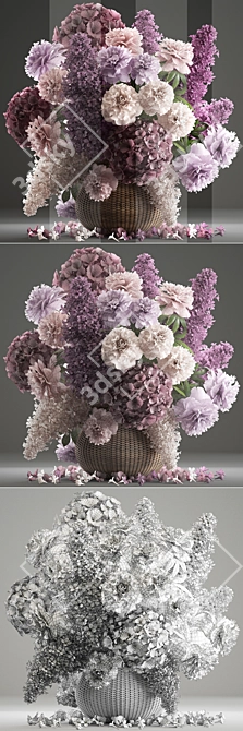 Spring Blossom Bouquet 3D model image 3