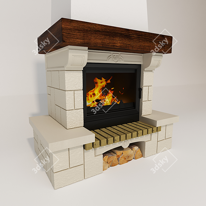 Supra Chatillon Fireplace Surround 3D model image 1