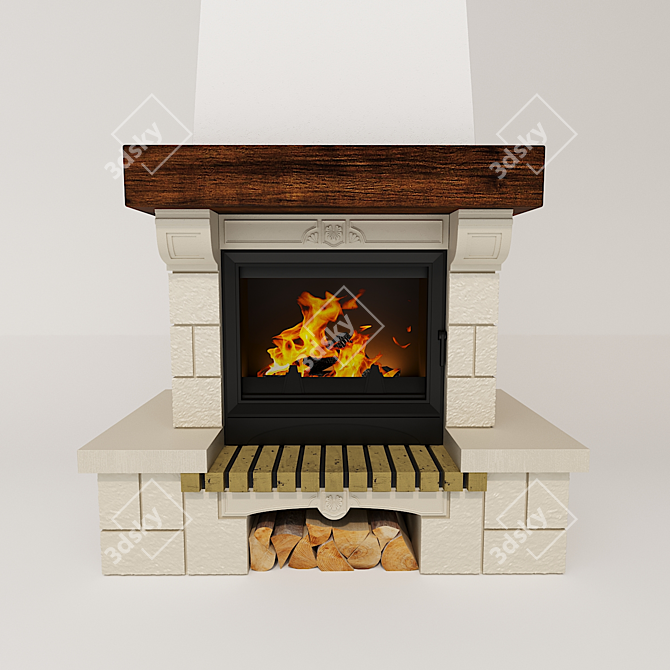 Supra Chatillon Fireplace Surround 3D model image 2