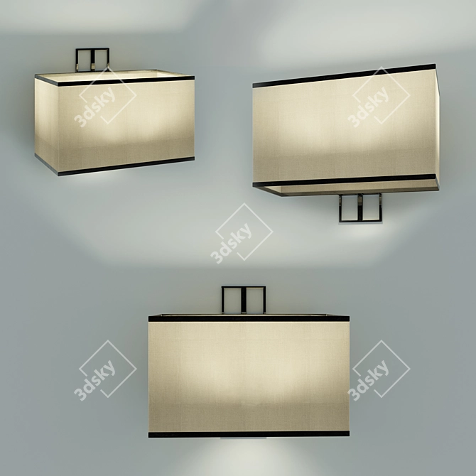 Modern Metal Sconce Lighting 3D model image 1