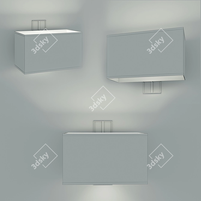 Modern Metal Sconce Lighting 3D model image 2