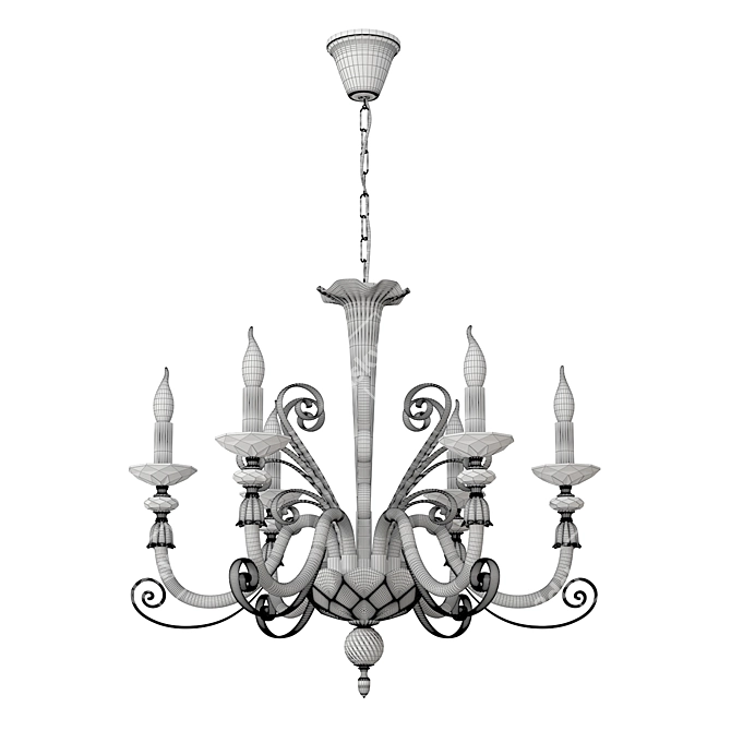 Divinare Albedo Crystal Chandelier 3D model image 2