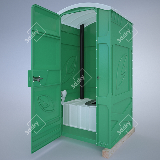 EcoLight Summer Cabin Toilet 3D model image 2