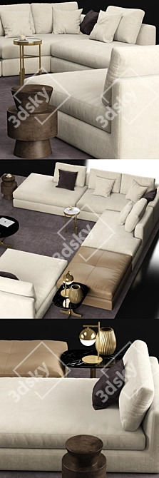 Elegant Phoenix Sofa by MisuraEmme 3D model image 2