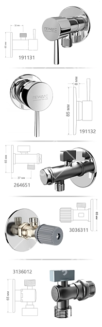 Newarc Loft Series Faucet 3D model image 2