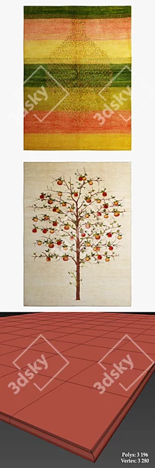 Flora & Fauna Tree of Life Rugs 3D model image 3
