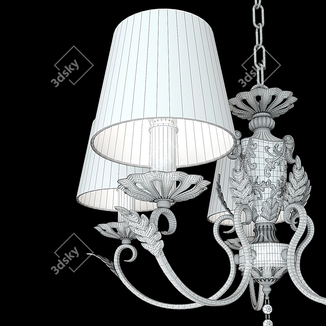 Elegant Finesse Chandelier Collection 3D model image 3