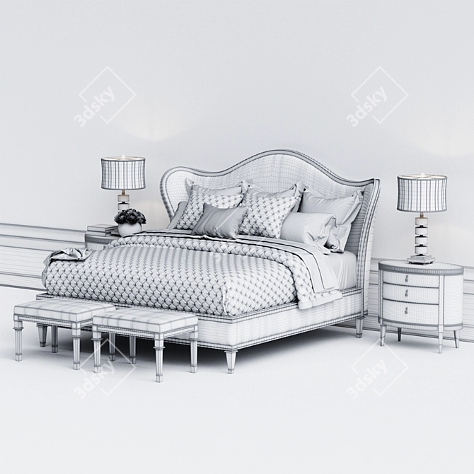 Caracole Classic Bedroom Set 3D model image 3