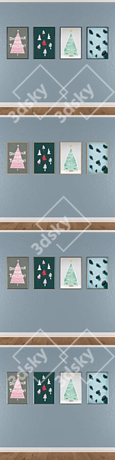 Multiframe Wall Art Set 3D model image 3