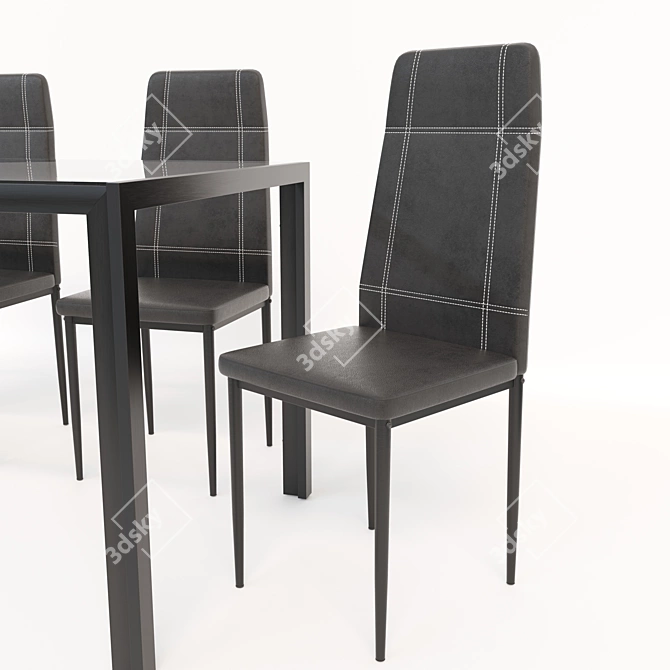 Modern Maynard Dining Set 3D model image 2