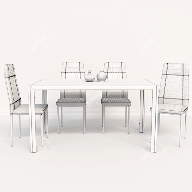 Modern Maynard Dining Set 3D model image 3