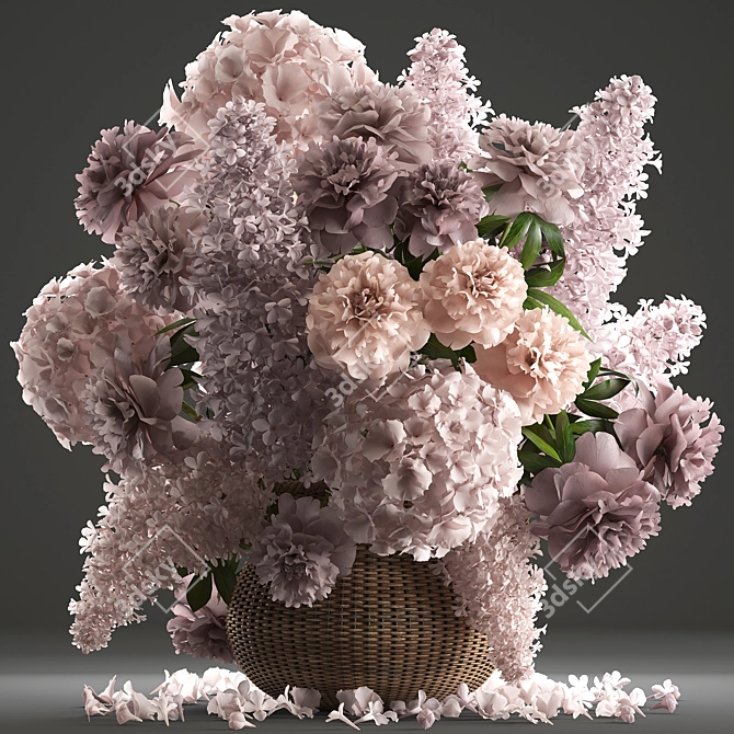 Spring Blossom Bouquet 3D model image 1