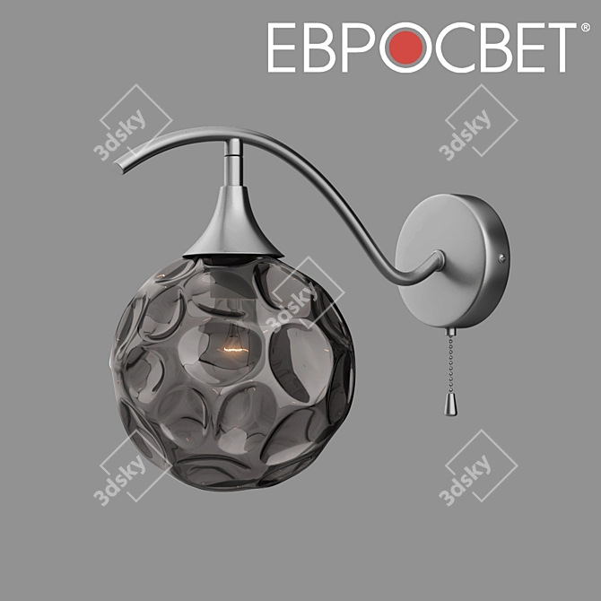 Clio Silver Glass OM Wall Lamp 3D model image 1