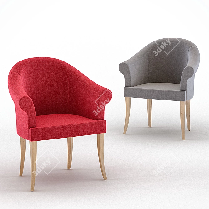 Modern AK-1712 Chair: Stylish Design, Superior Comfort 3D model image 1