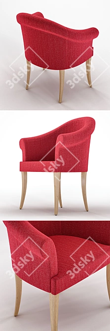 Modern AK-1712 Chair: Stylish Design, Superior Comfort 3D model image 2