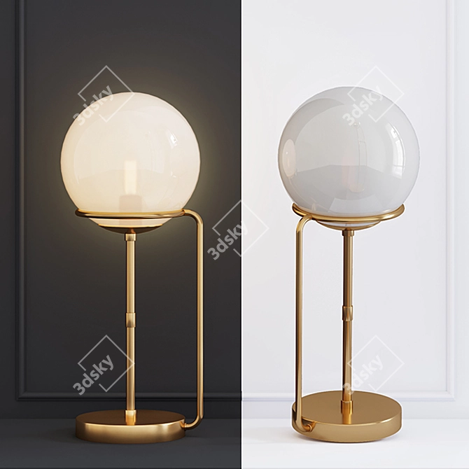 Elegant Brass Melissa Table Lamp 3D model image 1