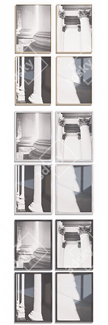 InteriorsHome Poster Set: 4 Variants 3D model image 2