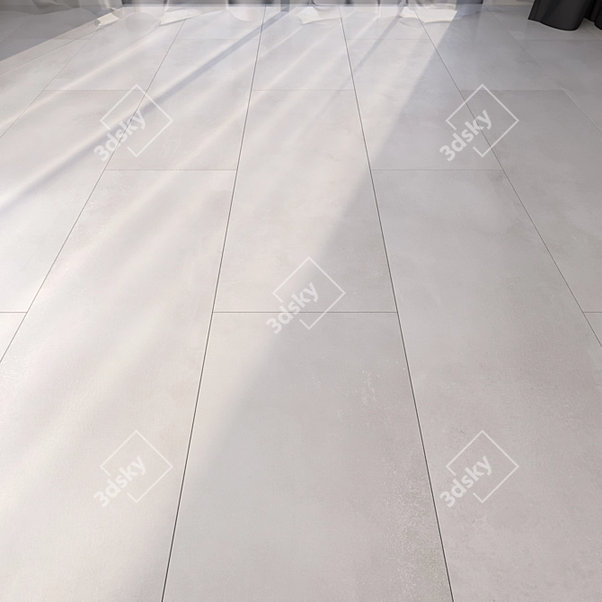 Elegant Marble-Textured Floor 3D model image 1