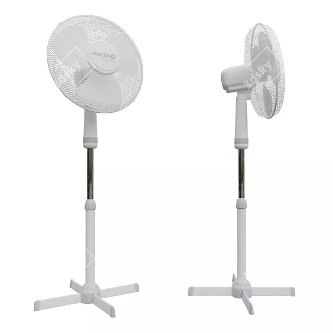 Sencor 4047wh Fan Stand 3D model image 1