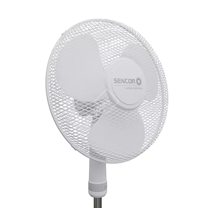 Sencor 4047wh Fan Stand 3D model image 3