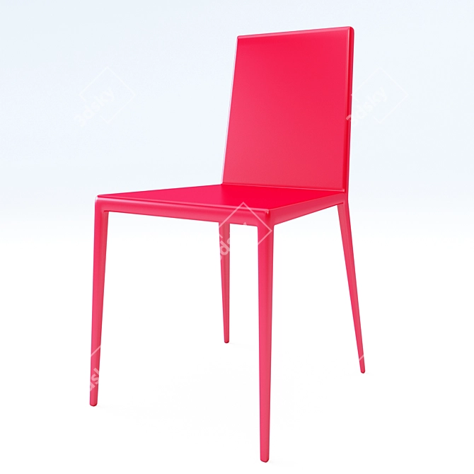 ComfortMax Plastic Chair - Sleek & Durable 3D model image 1