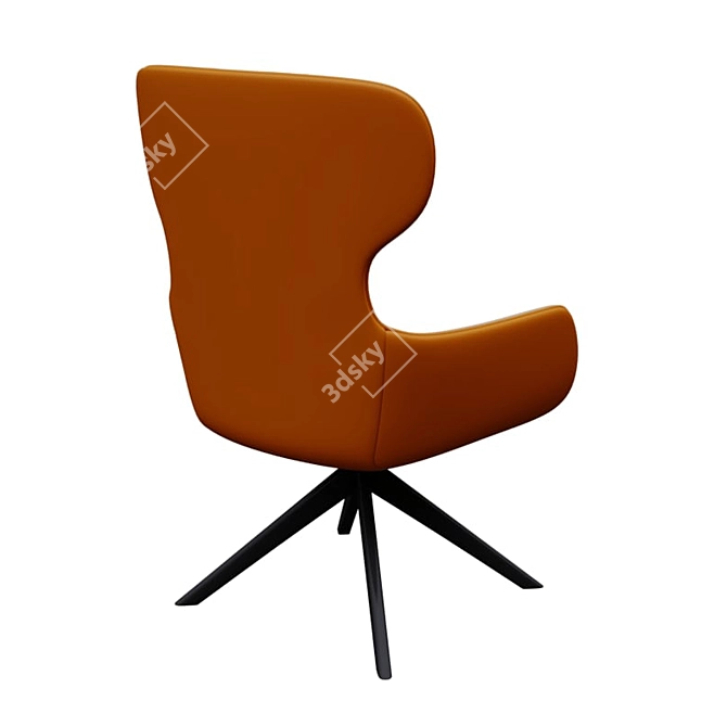 Elegant Iris Armchair 3D model image 2