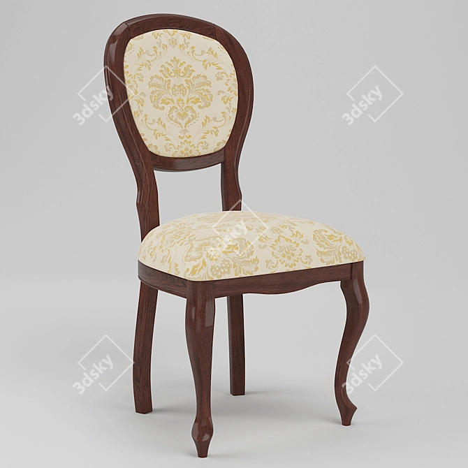 Modern Cherry Adriano Chair 3D model image 1