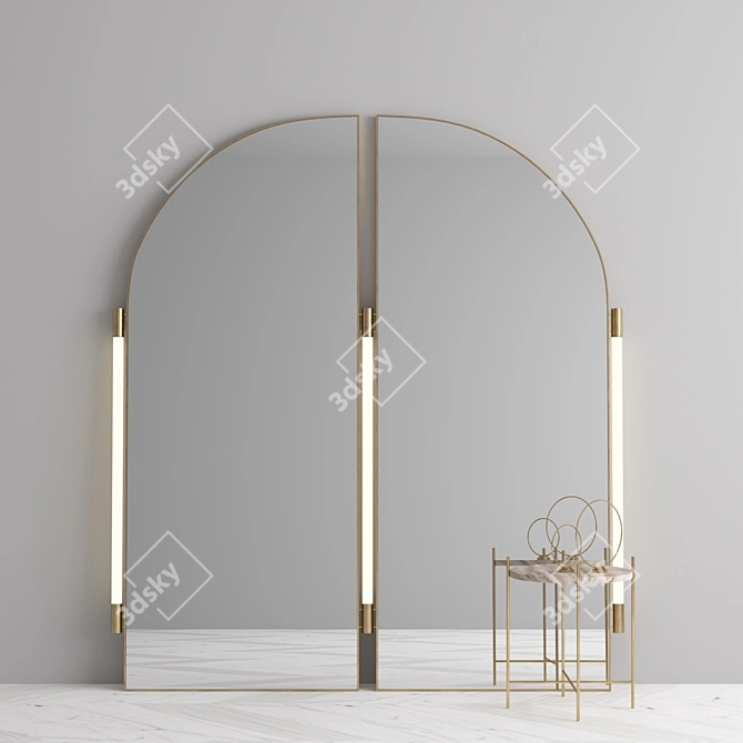 Reflective Beauty - 3D Mirror 3D model image 1