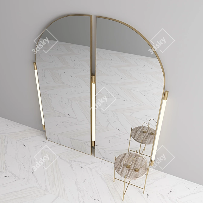 Reflective Beauty - 3D Mirror 3D model image 2