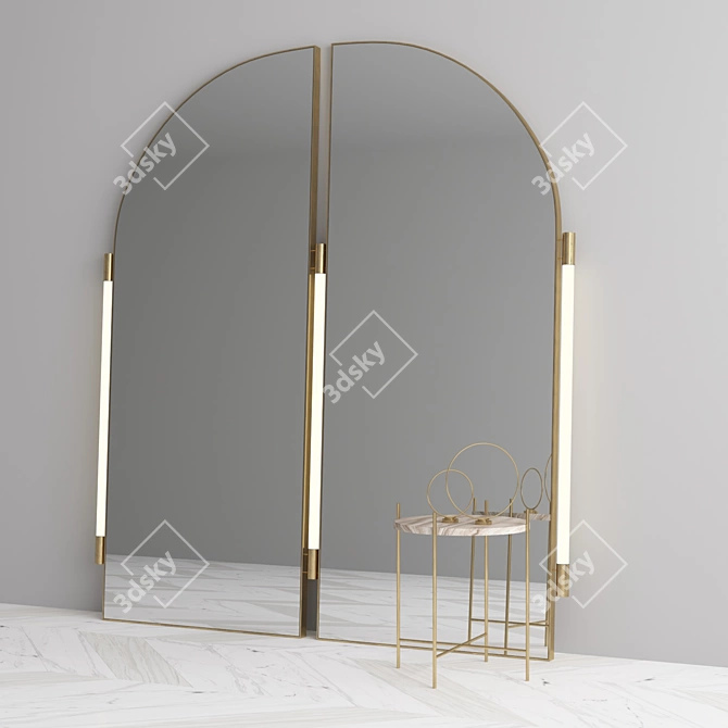 Reflective Beauty - 3D Mirror 3D model image 3