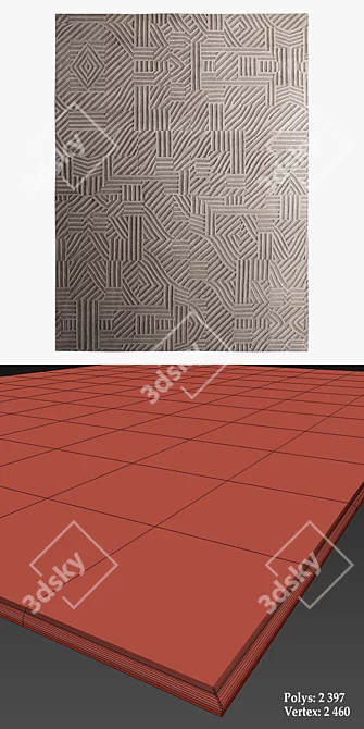 Milton Glaser African Pattern Rugs 3D model image 3