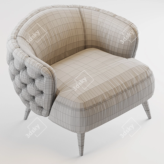 Elegant Savoi Armchair: Timeless Italian Design 3D model image 3