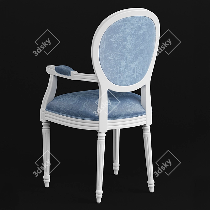 Elegant French Style Dining Chair 3D model image 2