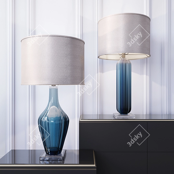 Elegant Uttermost Table Lamps 3D model image 1