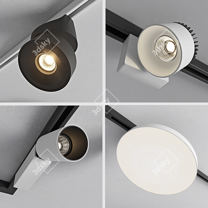 Sleek Eurotrack Lighting Solution 3D model image 2