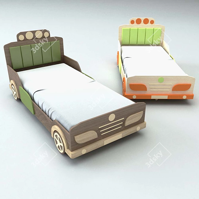 Corvet Kids Car-Bed: 1900*900mm 3D model image 1