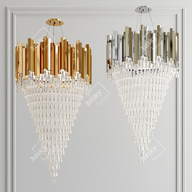 Luxurious Trump Chandelier: The Epitome of Elegance 3D model image 1