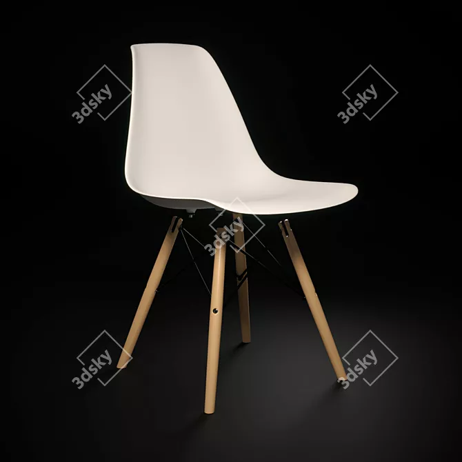 Modern Stylish Chair Eames DSW 3D model image 1