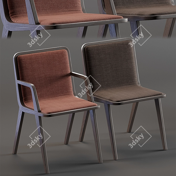 Sleek Altinox Nordic Chair 3D model image 1