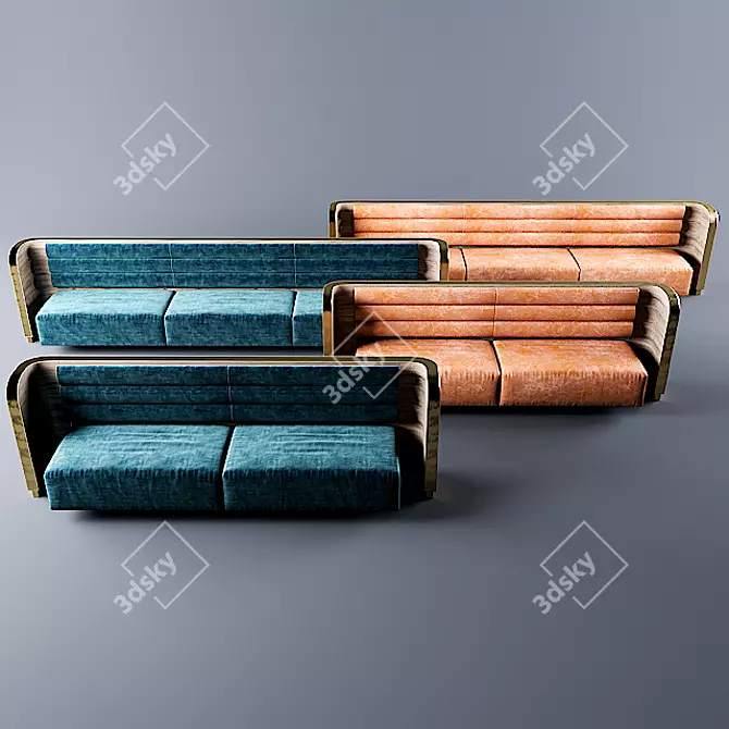 Cafe & Restaurant Sofa: Stylish and Versatile 3D model image 3