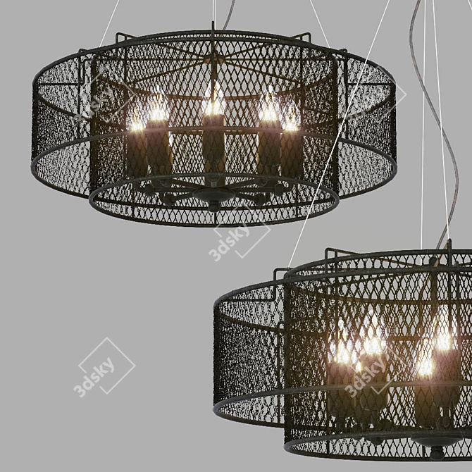 Designer Vega Hanging Chandelier 3D model image 1