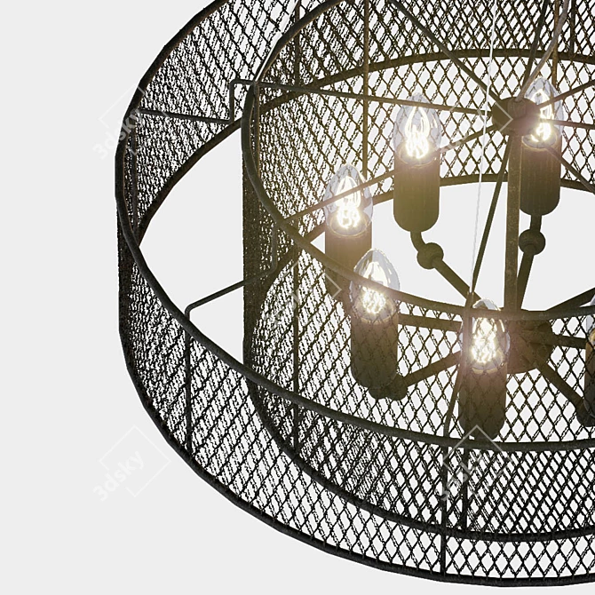 Designer Vega Hanging Chandelier 3D model image 2