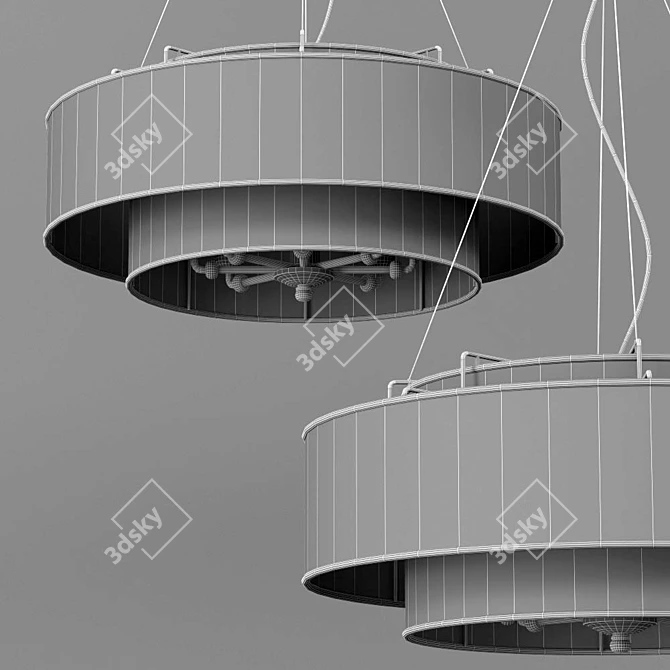 Designer Vega Hanging Chandelier 3D model image 3