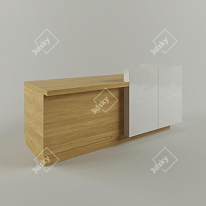 Modern Counter: Simple & Sleek 3D model image 1