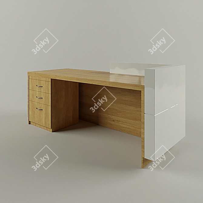 Modern Counter: Simple & Sleek 3D model image 2