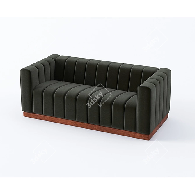 Modern American Style Gray Sofa 3D model image 1